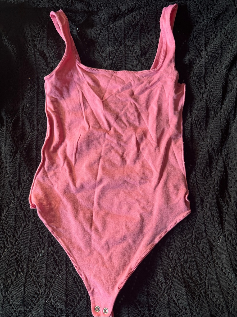 Bozzolo Pink Ribbed Tank Bodysuit